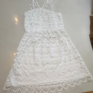 Kensie White Lace Dress, Medium
